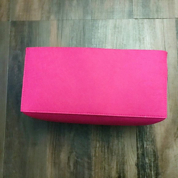 JennyKrafts Hot Pink Extra Large Organizer Felt Tote Bag with removable pouch - Picture 3 of 11